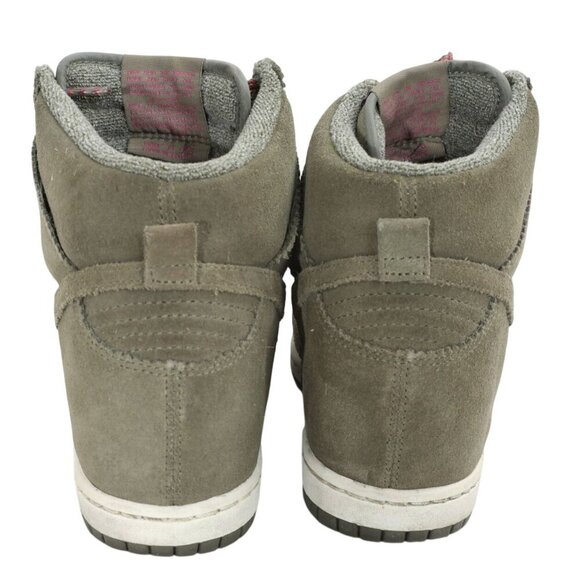 Nike Dunk Sky Hi Medium Olive Green Suede Sneakers Wedge Heelm Womens Size 8 NWB - Picture 9 of 12